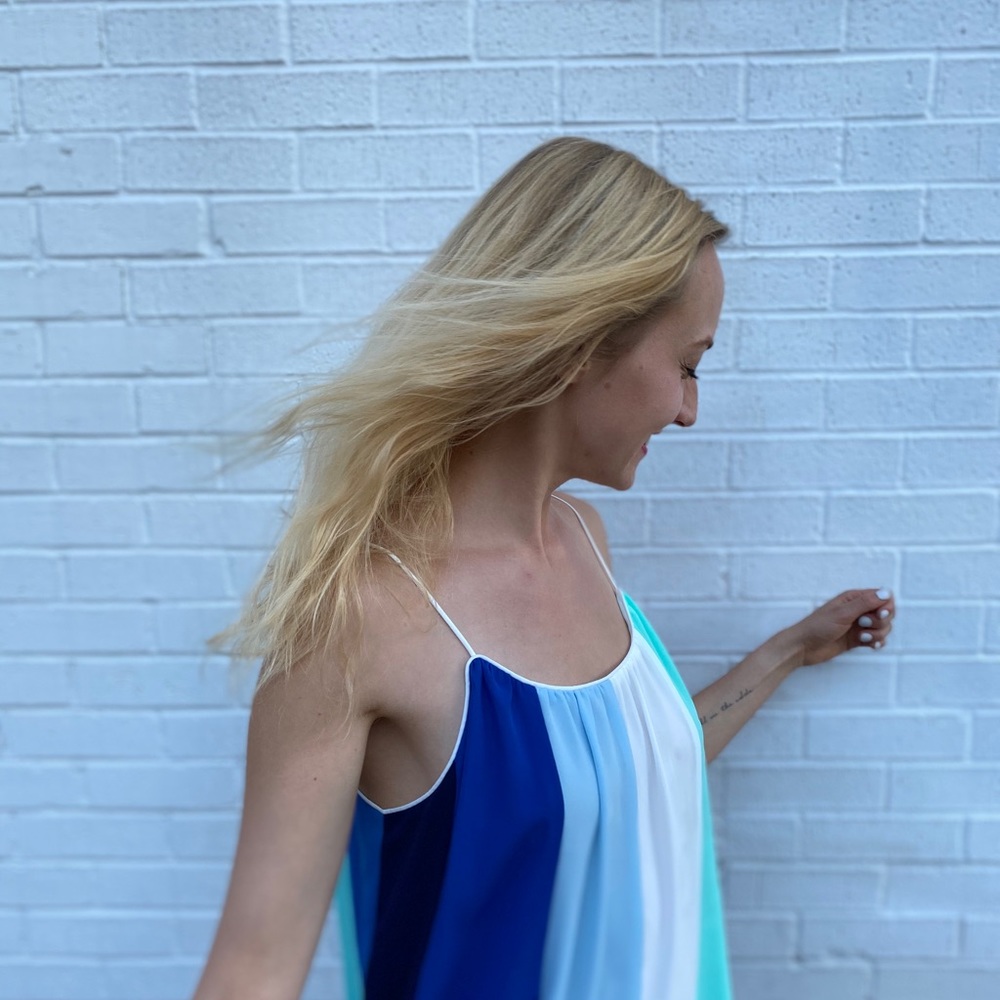 Francesca’s Chiffon Shift Dress - Picture 2 of 5
